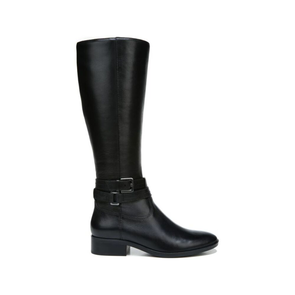 NATURALIZER SHOE Womens Black Stacked Heel Zip-Up Leather Dress Boots 4 M WC - Picture 3 of 3